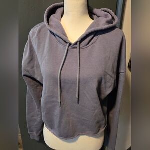 90 Degrees Womens Crop Hoodie. Nwot. Sz XL. Light Grayish Blue Color. Super Soft